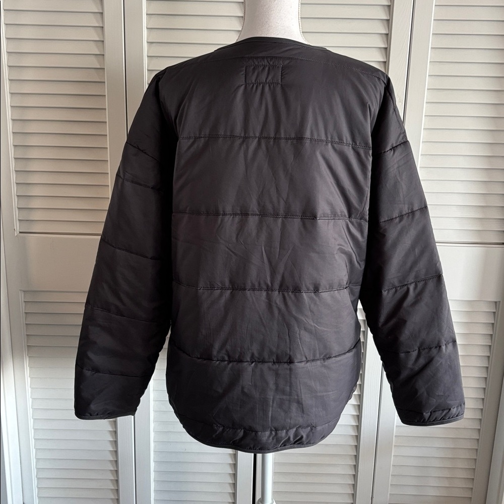 Recreation by Thread & Supply Tabitha Jacket Women’s Dark Gray Collarless Size L - Picture 4 of 12